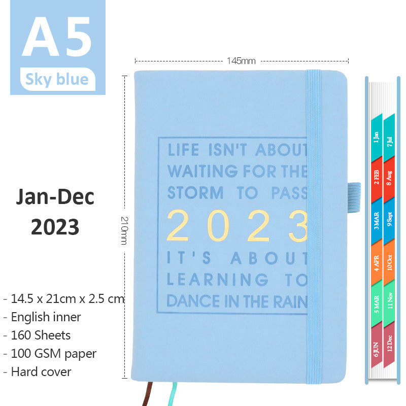 English Agenda Book: Weekly Planner, Daily Log, Meeting Notes, To Do List, Productivity Organizer - Minihomy