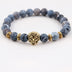 Natural Stone Owl Head Yoga Bracelet - Minihomy