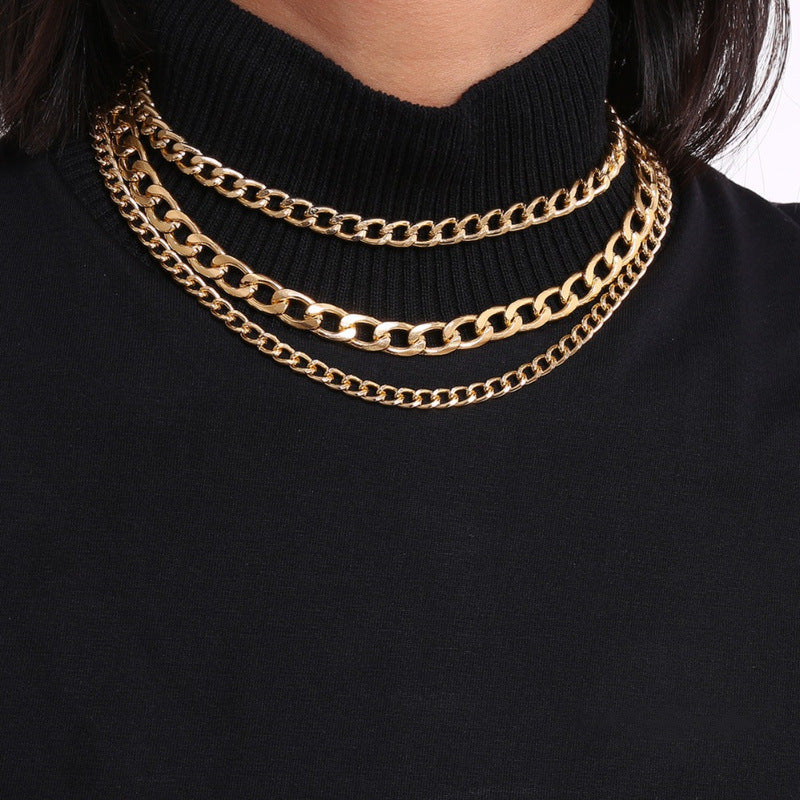 Hip Hop Ins Geometric Retro Necklace: Make a Statement with Style