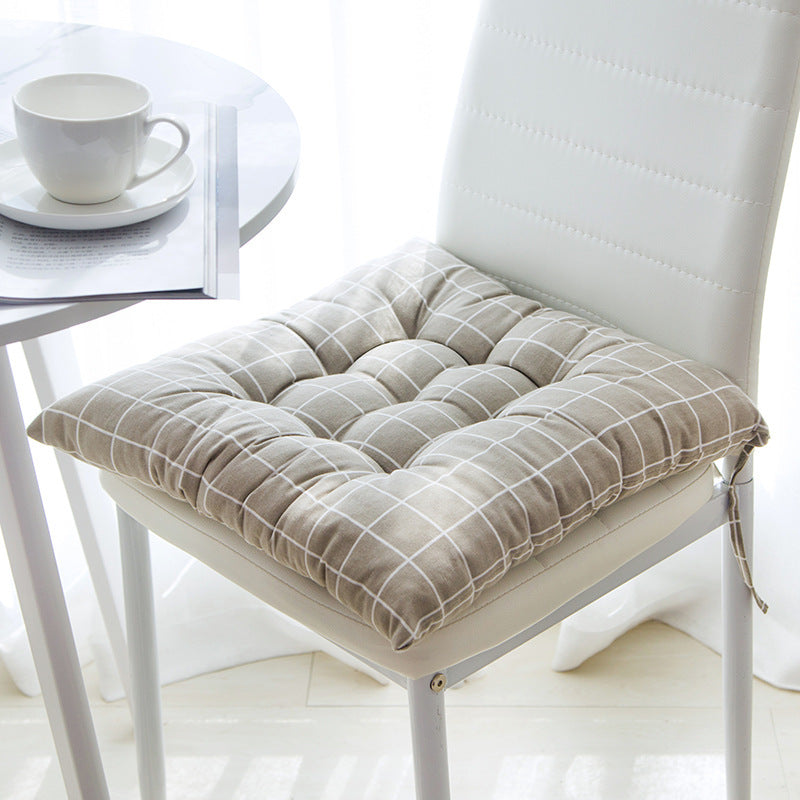 Summer Chair Cushion - Square Linen+Cotton Seat Pad