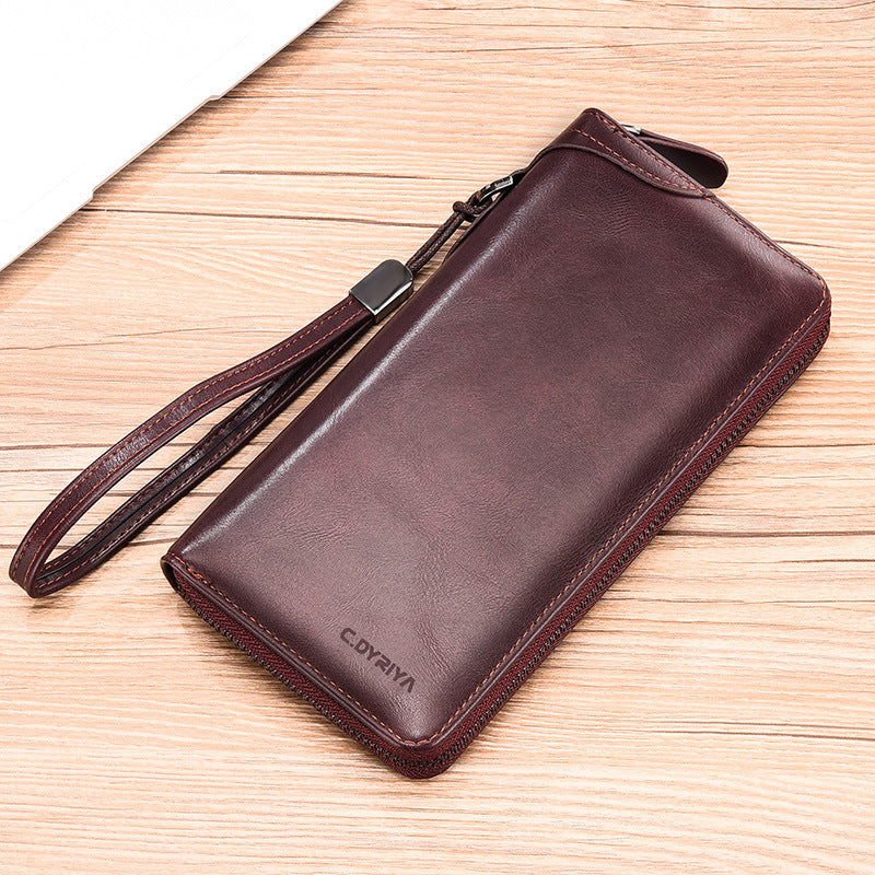 Simple Business Wallet Multifunctional Card Holder Men's Wallet Long Zip Wallet