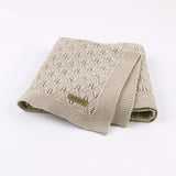 Baby Blanket Knitted Leaves Hollow Blanket