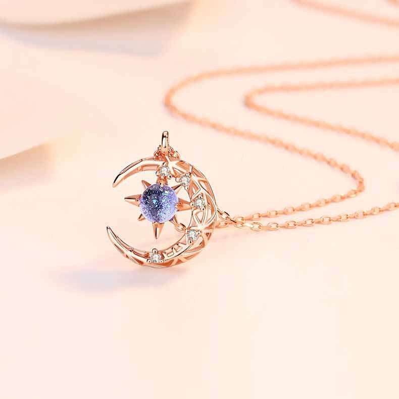 Explosive Style Star And Moon Necklace Female - Minihomy