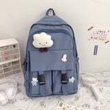 Nylon School Bags For Teenage Girls Waterproof School Laptop Backpack