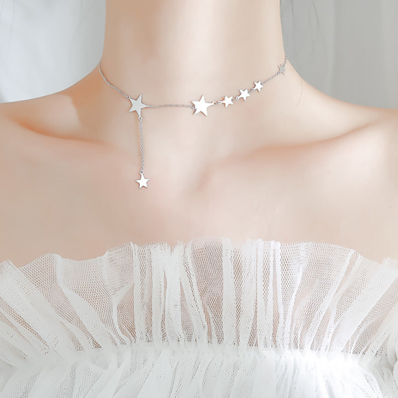 Star Female short clavicle necklace