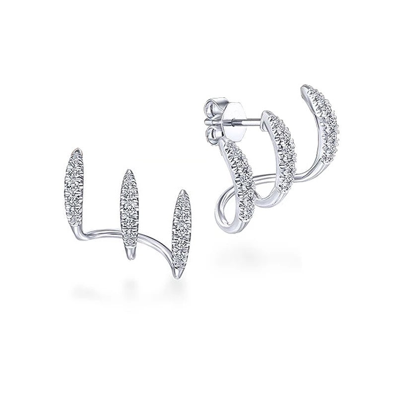 Earrings Diamond Inlaid Vibrato Cold Design Sense - Minihomy