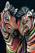 Modern Abstract Zebra Canvas Painting Wall Art Poster - Minihomy