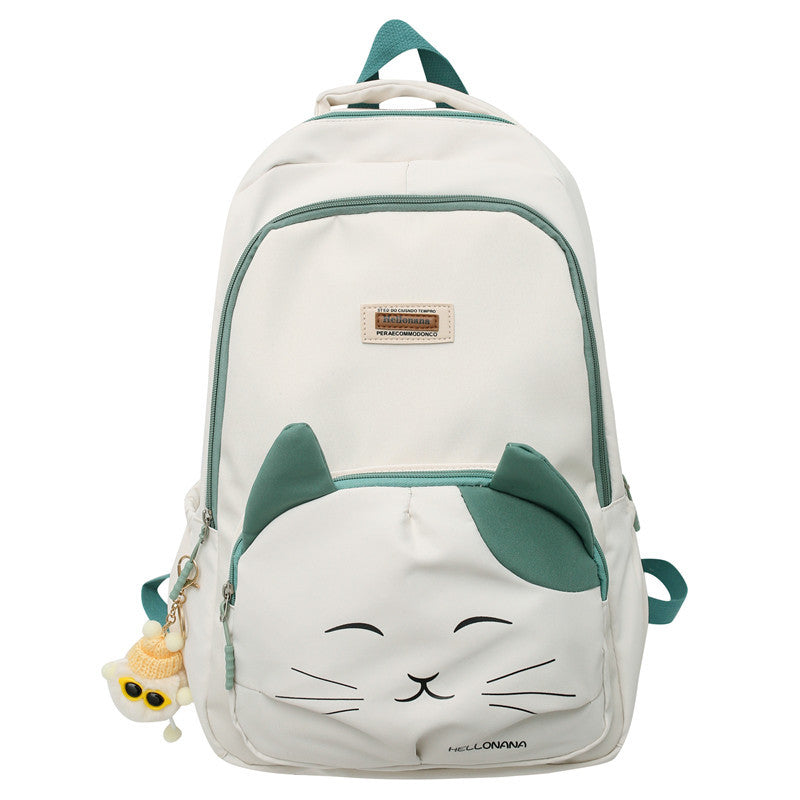 Japanese Cute Cat College Style Large Capacity Schoolbag - Minihomy