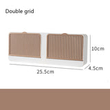 Double Grids Soap Storeage Box Wall Puch Free Drain Soap Holder