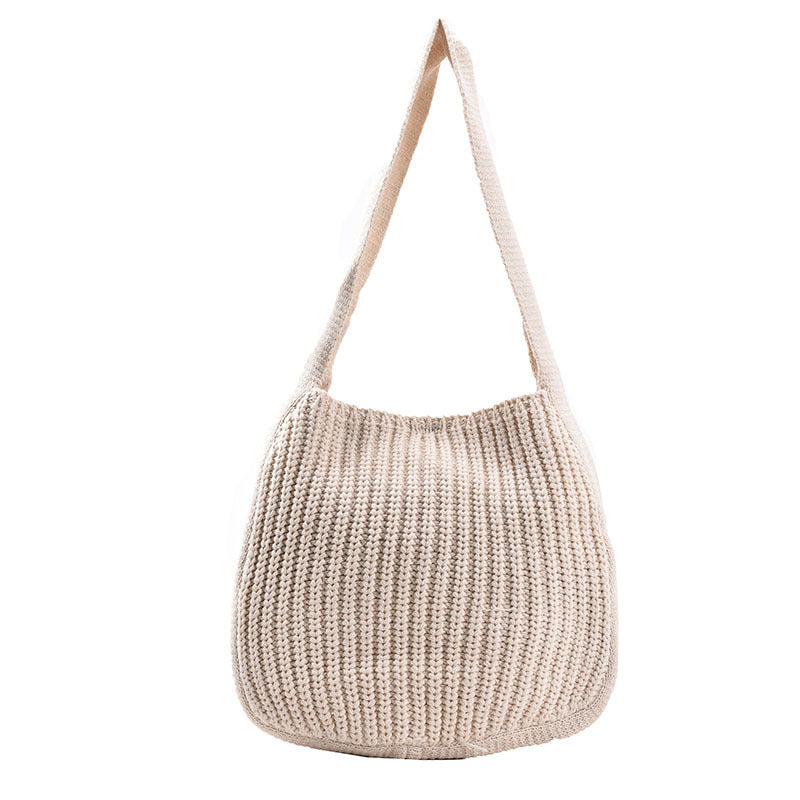 Retro Underarm Single Shoulder Woven Student Handbag