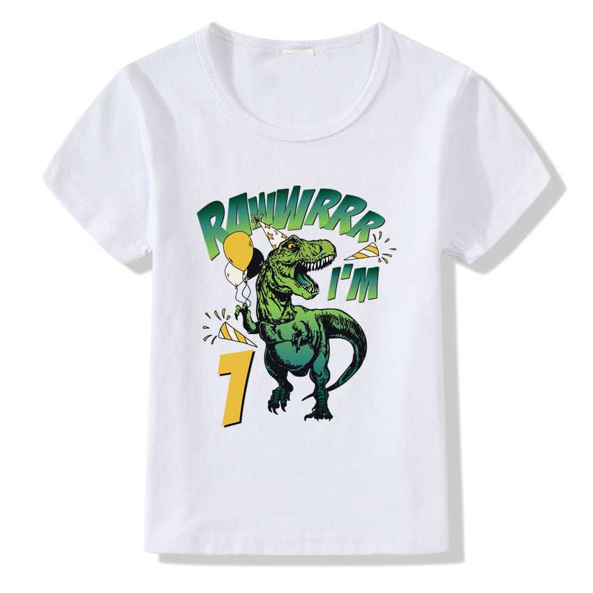 Children's T-shirt Numbers 1-9 Birthday T-shirt - Minihomy