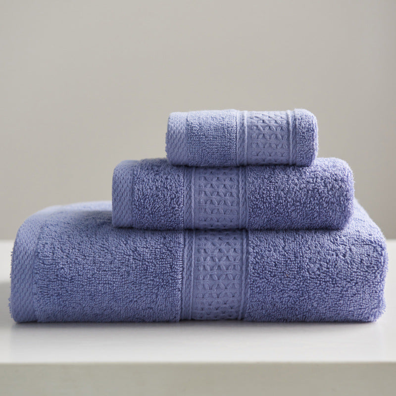 Minimalist Style Square Towel Set Pure Cotton