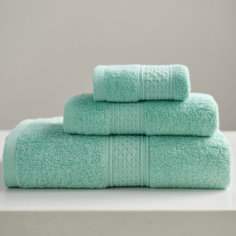 Minimalist Style Square Towel Set Pure Cotton