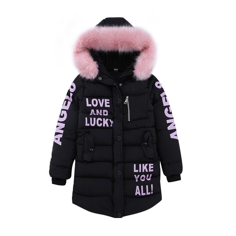 Winter Jacket With Big Kids Letters Printing