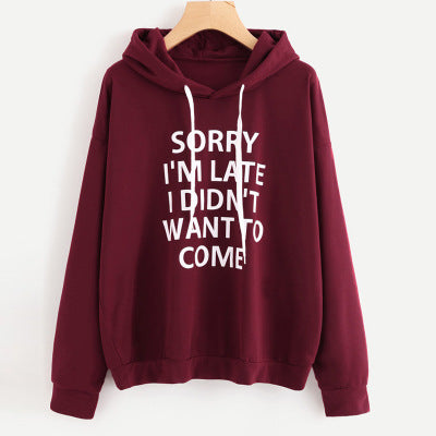 Hooded Casual Ladies Loose Sweatshirts