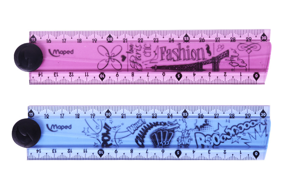 folding ruler 30cm widened rotary ruler - Minihomy