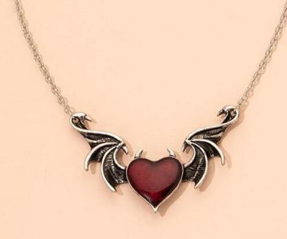 Metal Pendant Heart Drip Necklace - Minihomy