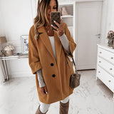 Autumn Winter Women Coats Wool Warm Elegant Vintage jacket