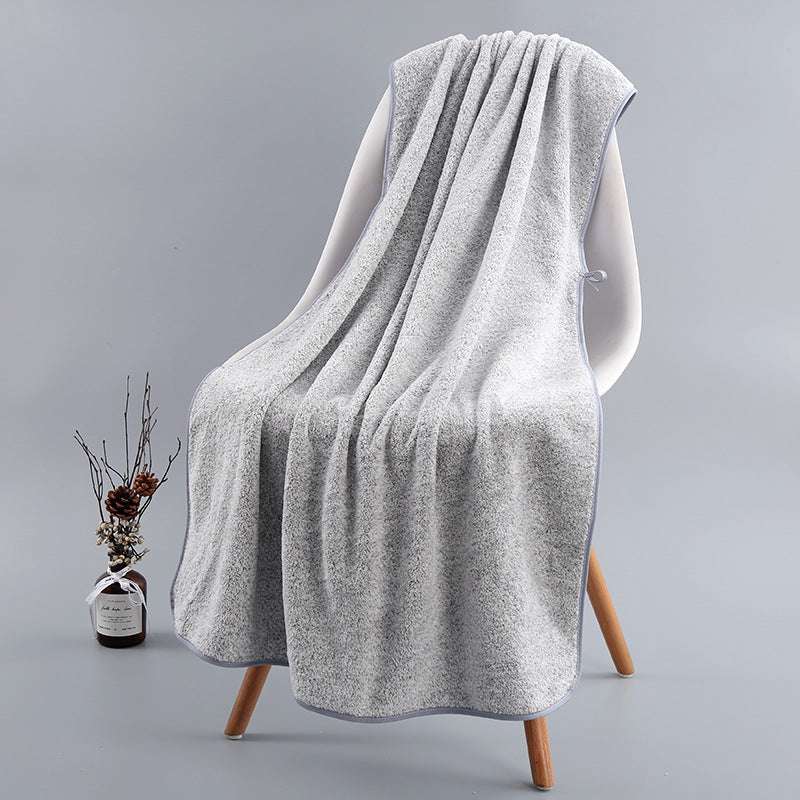 Bamboo Charcoal Solid Color Household Bath Towel for Adults