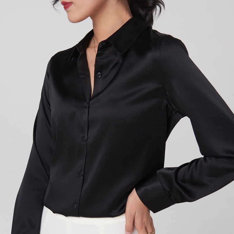 Silk long sleeve shirt