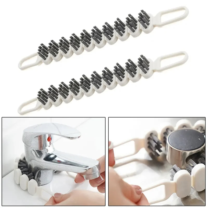 Faucet Cleaning Brush Kitchen Oil Stain Remove Brush Bendable Gap Clean Tool - Minihomy