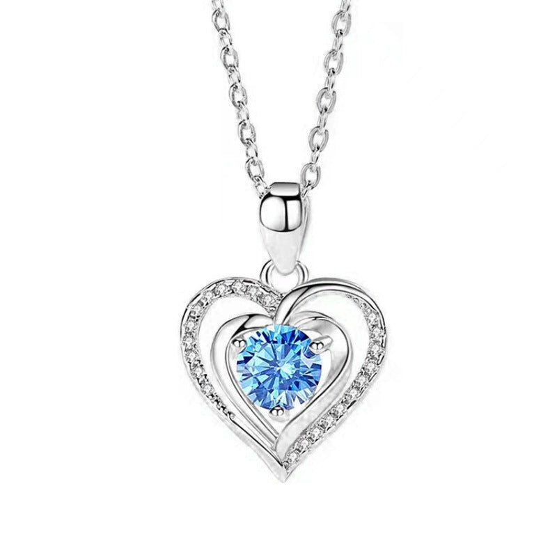 Ocean Heart Necklace: Simple Elegance with a Touch of Korean Charm