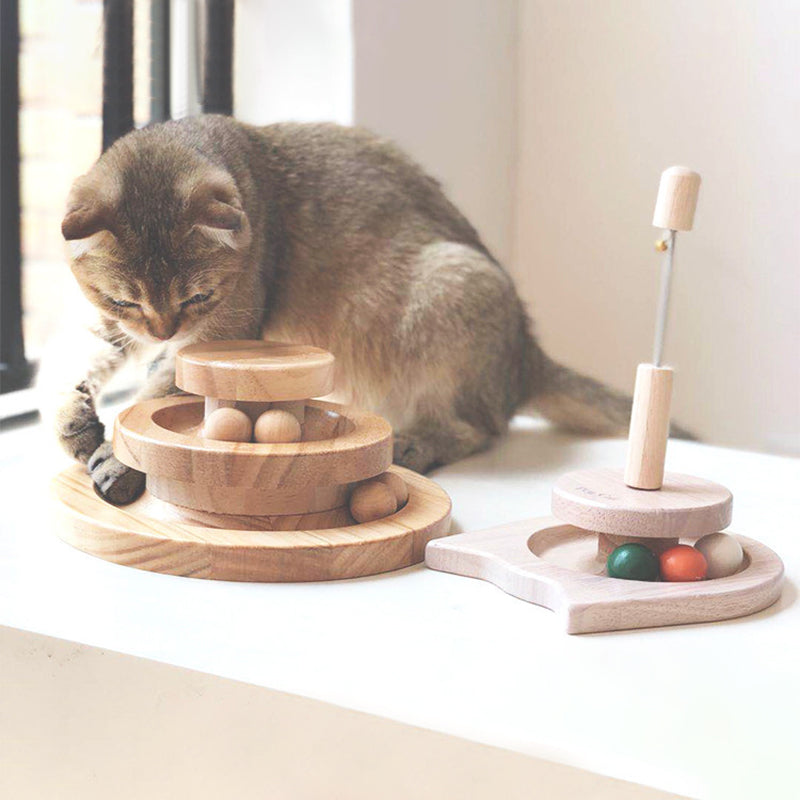 Original Wooden Ball Cat Toys Disk