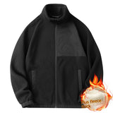 Double-sided Fleece Jacket Men's Color Matching Warm