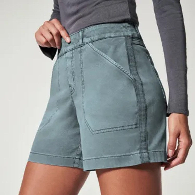 Women's Shorts Summer High Elasticity Shorts With Pockets Casual Pants