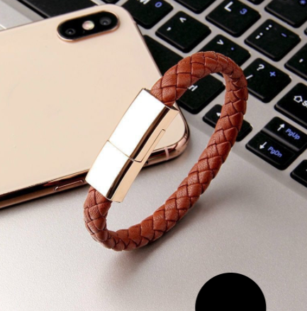 Bracelet Charger USB Charging Cable - Wearable Data Cable for iPhone 14, 13 Max, and Android Devices