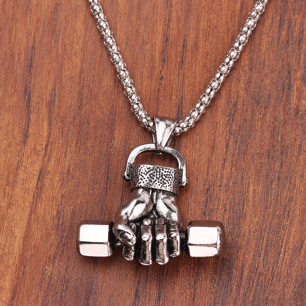 Gym dumbbell necklace - Minihomy