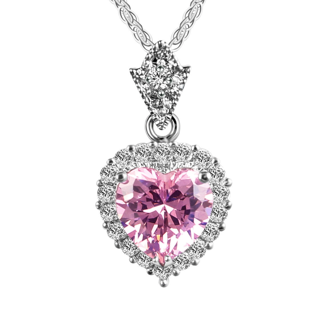 Micro-set zircon heart necklace jewelry