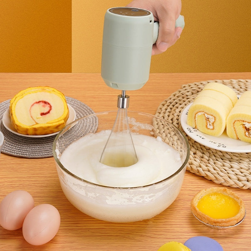 Electric Whisk Wireless Handheld Rechargeable Cream Mixer Kitchen Gadgets - Minihomy