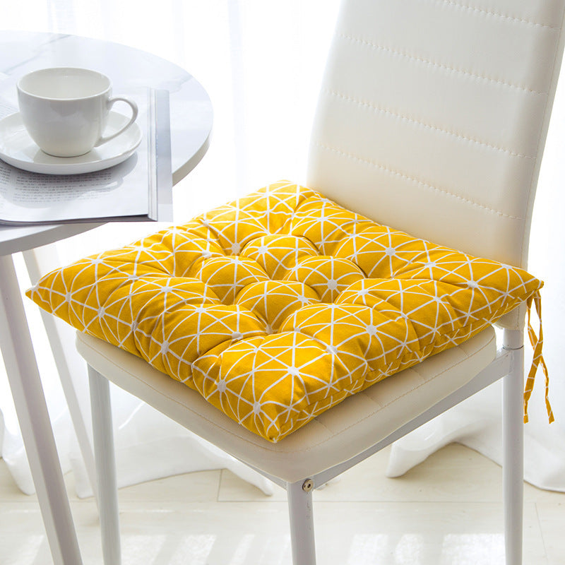 Summer Chair Cushion - Square Linen+Cotton Seat Pad