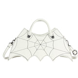 Halloween Spider Web Shape Shoulder Bags Personality Batgirl Messenger Crossbody Bag