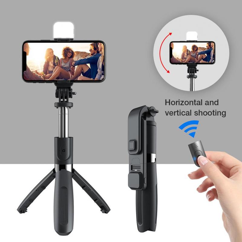 Bluetooth Selfie Stick with Mobile Remote Control Tripod - Compatible with iPhone Models