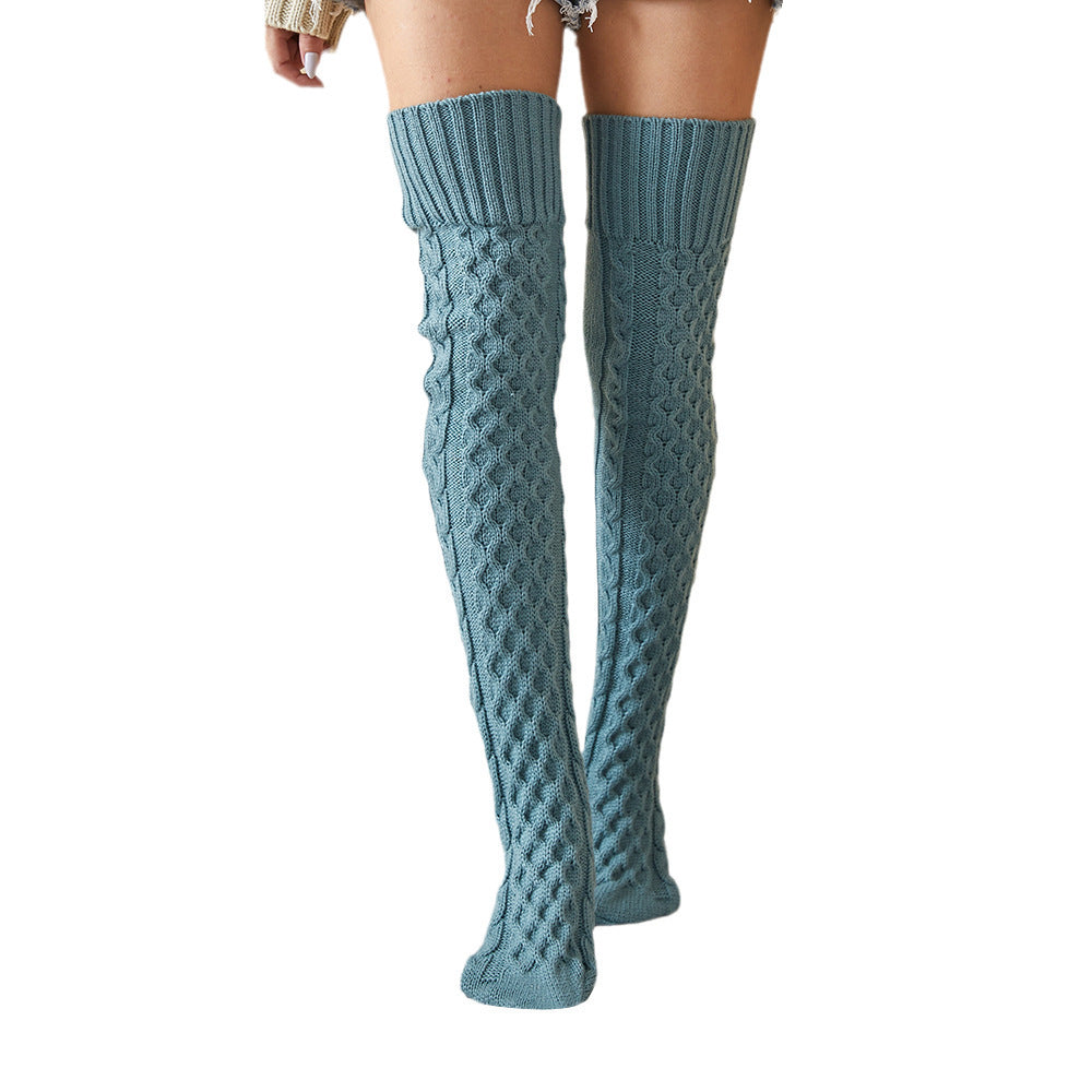 Long Tube Woolen Yarn Socks - Minihomy