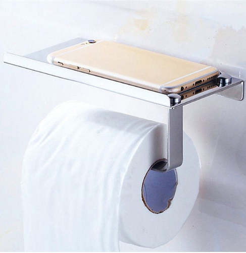 Stainless steel phone towel rack toilet paper holder bathroom accessories