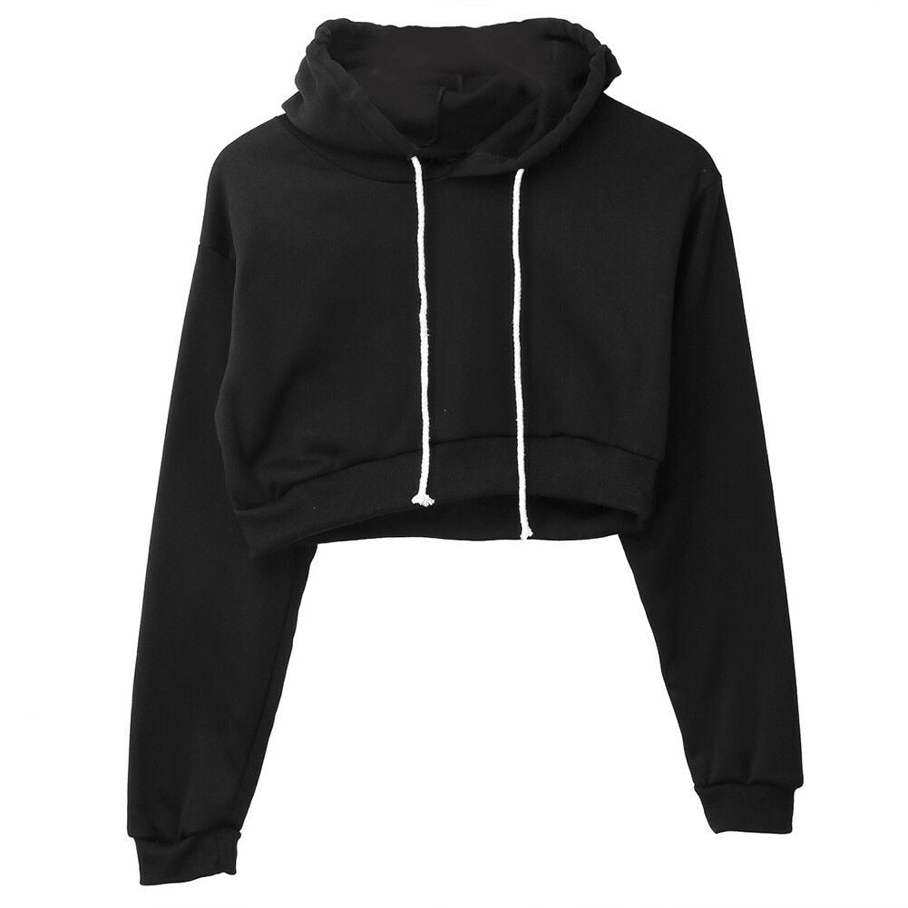 Long Sleeve Jumper Hooded Pullover Coat Casual Sweatshirt - Minihomy