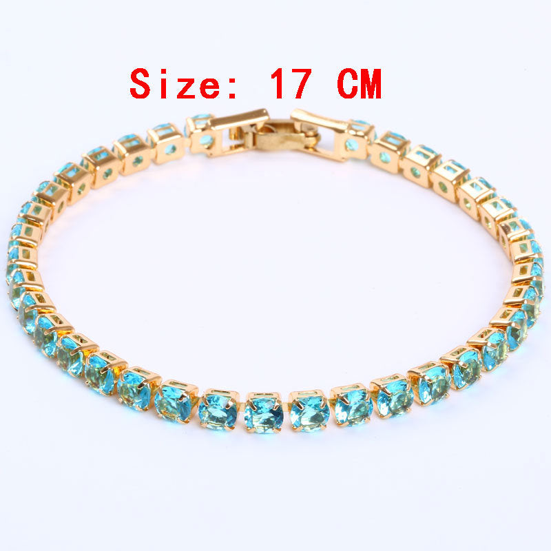 Simple Gang Drill Zircon Bracelet