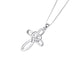 925 Sterling Silver Necklace Religious Necklace Love Heart Fashion Cross Pendants  For Women - Minihomy