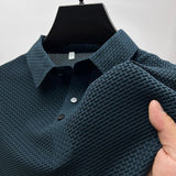 Men's Polo Shirt - Mesh Ice Silk Short Sleeve T-shirt