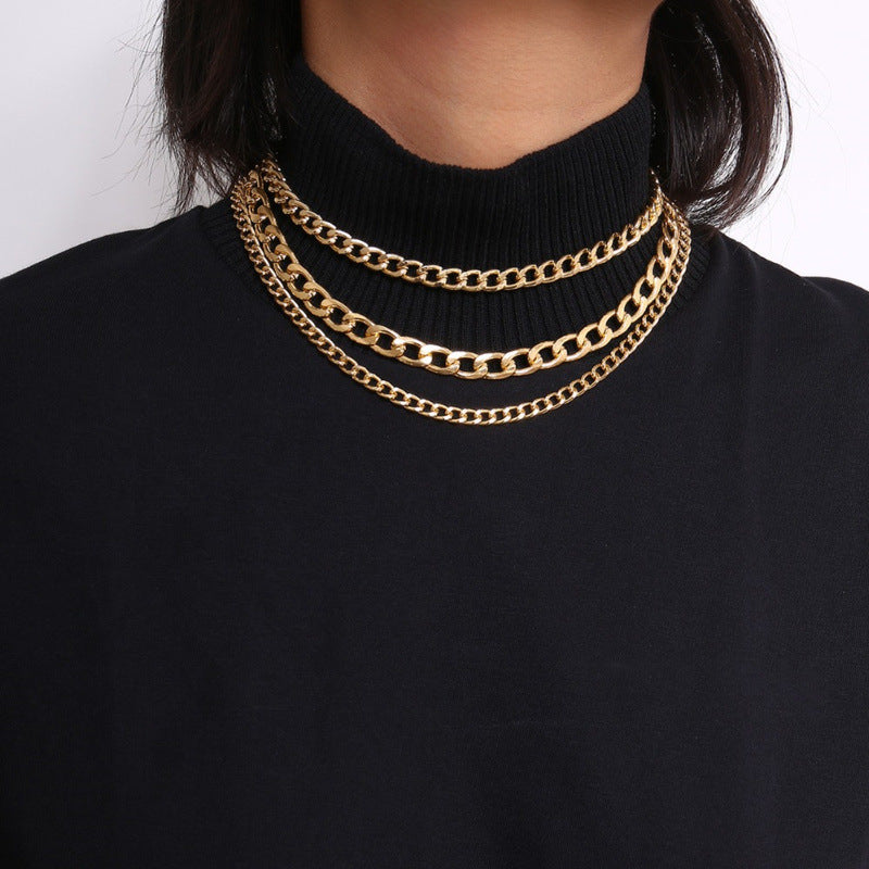 Hip Hop Ins Geometric Retro Necklace: Make a Statement with Style