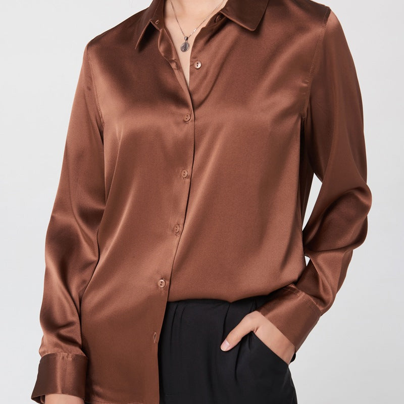 Silk long sleeve shirt