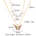 Butterfly Necklace Pearl Double Strand: Elegant European-American Style - Minihomy