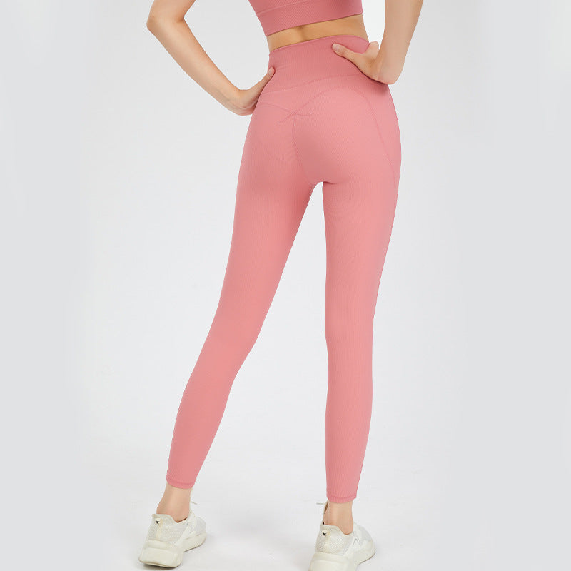 Running Sports Threaded Peach Hip-lifting Yoga Pants