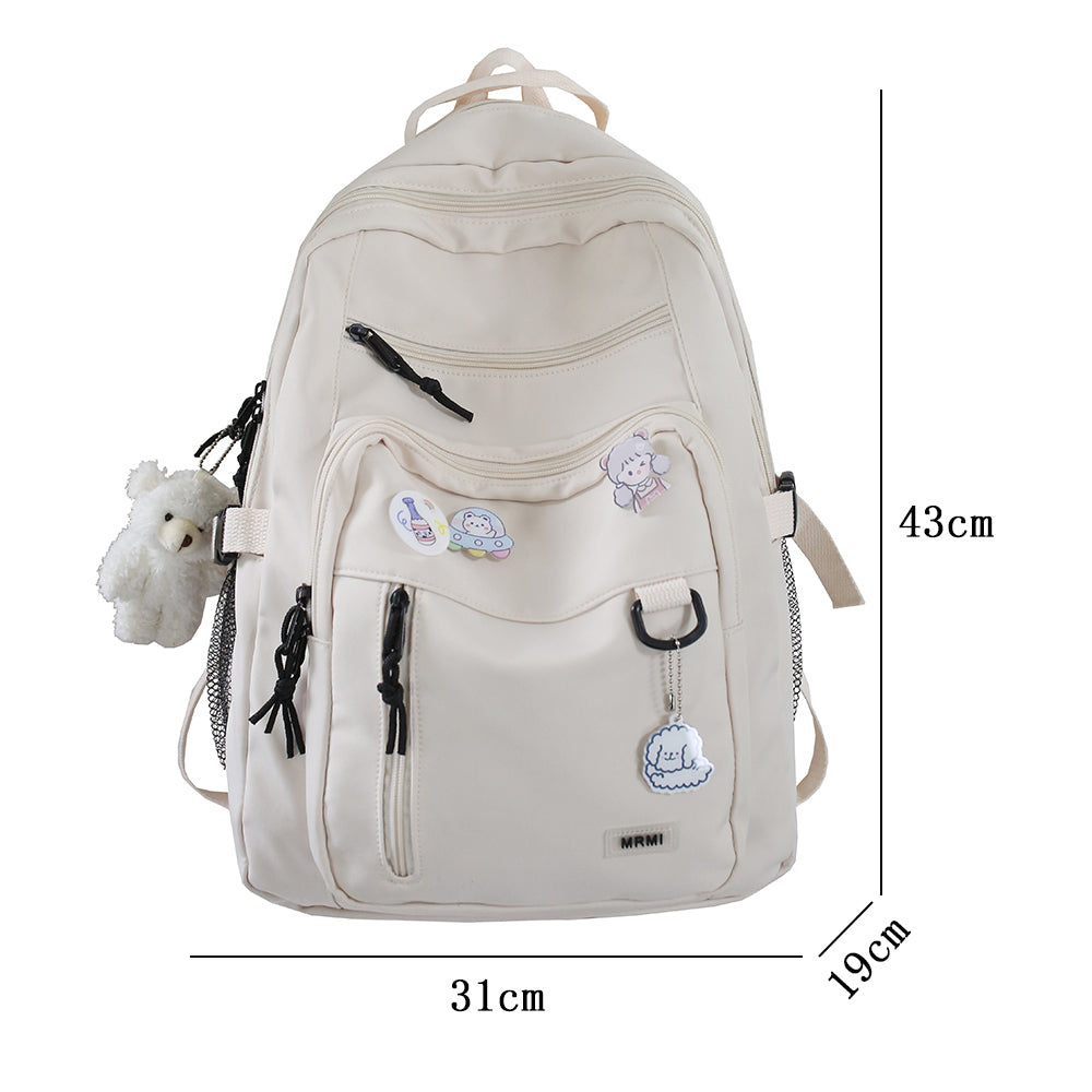 Backpack School Bag Girls Students Schoolbag High Capacity Multi-pocket Design Bags - Minihomy