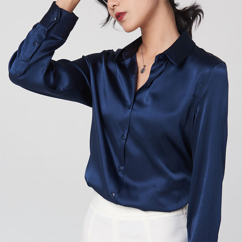 Silk long sleeve shirt