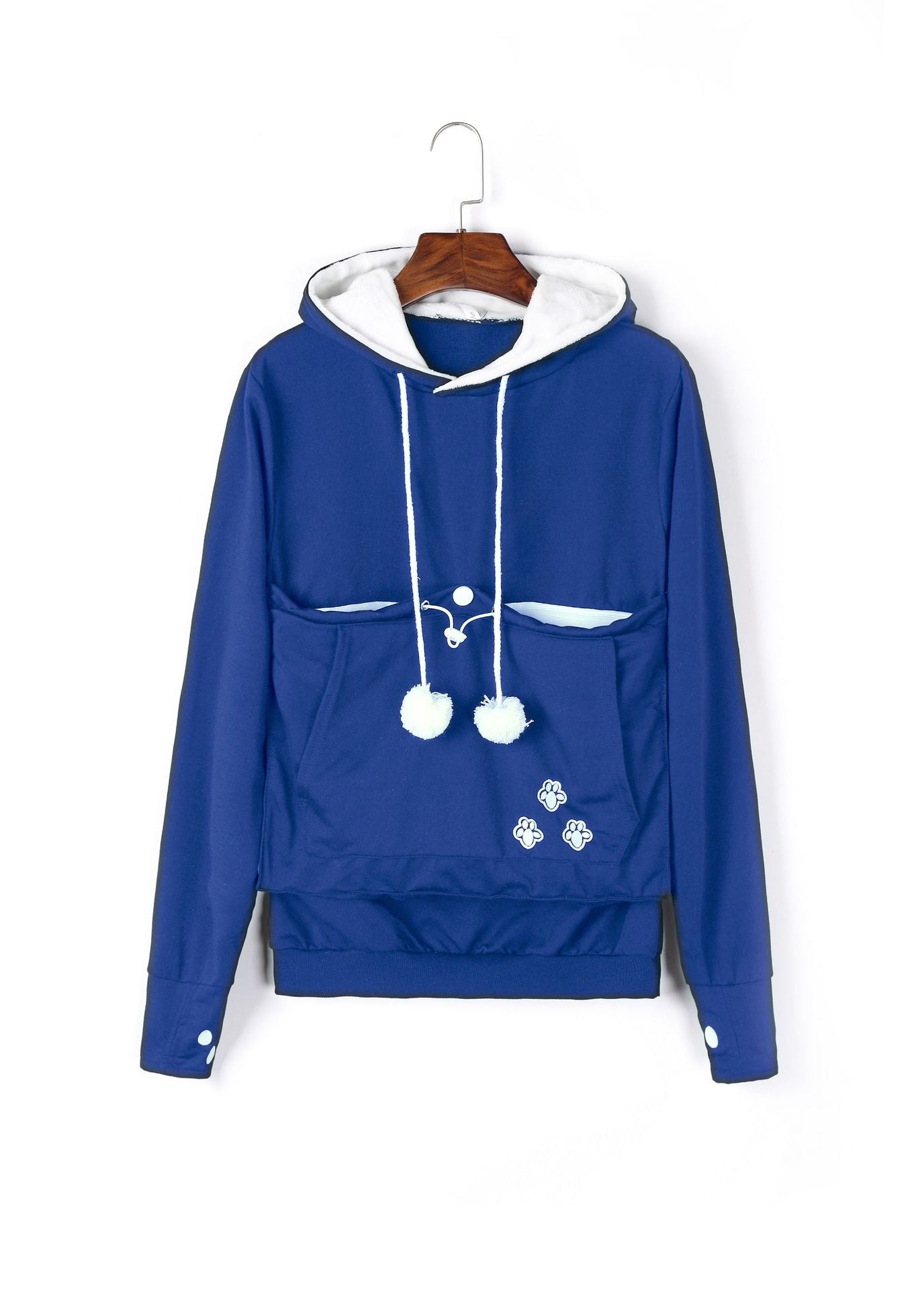 Cute Hoodies Pullover Sweatshirts With Pet Pocket for Winter Women