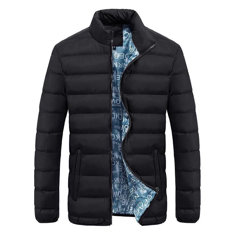 Elevate Your Style with the Men's Middle-Aged Youth Stand-Collar Padded Short Jacket